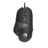 Marvo Duke 60 vezetékes gamer egér, 12 800 DPI, RGB világítás, 8 gomb, fekete - M411