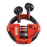 Marvo Quaz vezeték nélküli fülhallgató, Bluetooth 5.3, alacsony késleltetés, fekete-piros - BE-889