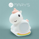 MARYS, MW61638, LED Éjszakai fény ébresztőórával, Unikornis, Akkumulátoros, USB-C kábellel, 1,5W, 3000K+RGB, Rózsaszín