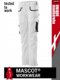 Mascot UNIQUE WHITE technikai női kopásálló egyenes szabású deréknadrág - munkaruha