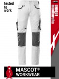 Mascot UNIQUE WHITE technikai pamutgazdag deréknadrág - munkaruha
