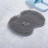 MassageBrush ergonomikus kefe lábmosáshoz és pihentető masszázshoz, szürke színben