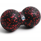 Masszírozó labda dupla 8×16 cm – fekete-piros – Trendy
