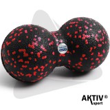 Masszírozó labda Trendy Dupla kemény fekete-piros