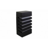 MasterLED Koga fekete kültéri oldalfali lámpatest, E27-es cserélhető fényforrással