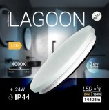 Masterled Lagoon 24 W-os ø320 mm kerek natúr fehér mennyezeti lámpa IP44-es védettségű