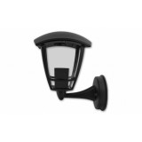 MasterLED Niko fekete kültéri oldalfali lámpa, E27-es foglalattal