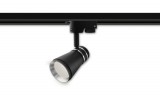 MasterLED Silvio, sínre szerelhető lámpa GU10-es foglalattal, fekete