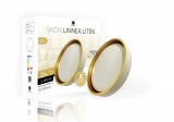 Masterled Skön Linnea Liten 24 W-os ø330 mm kerek natúr fehér, fehér-arany színű lámpa, IP20