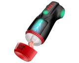 Masturs Raven - szopó-rezgő AR maszturbátor (fekete-piros)