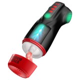 Masturs Raven - szopó-rezgő AR maszturbátor (fekete-piros)