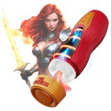 Masturs Solara - melegítő fel-le mozgó AR maszturbátor (piros)