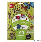 Matrica, újra felhasználható, 50 db, APLI Kids &#039;Stickers&#039;, rovarok
