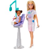 Mattel Barbie Carrier: Fogorvos Barbie baba készlet (JCR74)