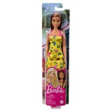 Mattel Barbie Chic divatbaba pillangós sárga ruhában (T7439/HBV08) (T7439/HBV08) - Barbie babák