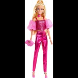 Mattel Barbie Deluxe Style - Szőke hajú Barbie baba Metál pink ruhában és (JFP40)