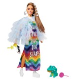 Mattel Barbie: extravagáns baba szivárványos ruhában (GRN27/GYJ78) (GRN27/GYJ78) - Barbie babák