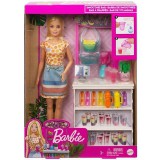 Mattel Barbie: Feltöltődés Smoothie Bár játékszett (GRN75) (GRN75) - Barbie babák