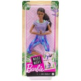 Mattel Barbie: Hajlékony jógababa barna hajjal kék nadrágban (FTG80/GXF06) (FTG80/GXF06) - Barbie babák