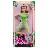 Mattel Barbie: Hajlékony jógababa barna hajjal zöld felsőben (FTG80/GXF05) (FTG80/GXF05) - Barbie babák
