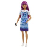 Mattel Barbie karrier baba: Lila hajú fodrász