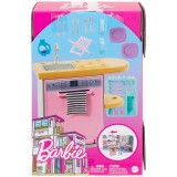 Mattel Barbie: lakberendezés szett - konyhapult mosogatógéppel (HJV32/HJV34) (HJV32/HJV34) - Barbie babák