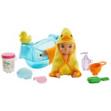 Mattel Barbie Skipper Babysitters: Fürdetőszett színváltós kisbabával