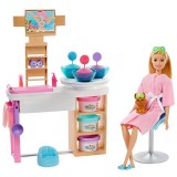 Mattel Barbie szépségszalon játékszett kiegészítőkkel (GJR83/GJR84) (GJR83/GJR84) - Barbie babák
