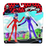 Mattel Bend-ems Miraculus figura szett 2 db-os, Ladybug vs. Hawk Moth