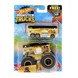 Mattel Hot Wheels Monster Trucks: 5 Alarm kisautó szett - sárga