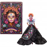 Mattel HRM72 Barbie Signature Día de Muertos 2024 Fodros fekete ruha gyűjtői baba (HRM72)
