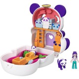 Mattel Polly Pocket: Oda-vissza játékszett - bambusz panda