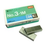 Max 24/6 No 3-1M Tűzőgépkapocs - 1000 db/doboz (HD-50, HD-50F, HD-50DF-hez tartozó tűzőkapocs) (2M3-1M)