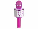max KM01B Karaoke PARTY mikrofon beépített hangszóróval (Bluetooth, MP3) - Rózsaszín