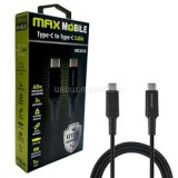 MAX MOBILE Adatkábel UDC3028 USB-C-USB-C, 1 m, Kevlár, Fekete (3858892936092)