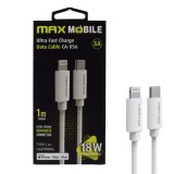 Max Mobile CA-001 Lightning - USB-C adatkábel 1m fehér (3858892933770) (3858892933770) - Adatkábel