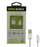 Max Mobile double sided 1m ezüst Micro USB kábel (3858891305127)