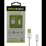 Max Mobile Micro USB double side kábel 1m ezüst ( 3858891305127) (3858891305127) - Adatkábel