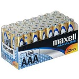 Maxell: Alkáli vékony ceruzaelem 1.5V AAA LR03 32db fóliás csomagolásban