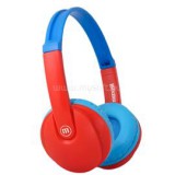 Maxell Fejhallgató, HP-BT350 BT, gyerekeknek, headset, integrált mikrofon, Bluetooth & 3.5mm Jack, kék-piros (348365)