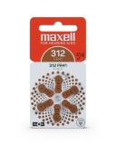 Maxell Zinc Air PR41 (312) 1.45V Hallókészülék gombelem [6 db/csomag]