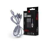 Maxlife 3 in 1 10W Lightning/microUSB/Type-C USB Cable töltő- és adatkábel 1m - ezüst