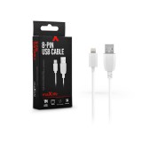 Maxlife 8-PIN 5W USB/Lightning adat- és töltőkábel 1m - fehér