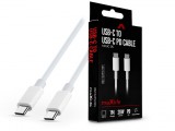 Maxlife Type-C - Type-C adat- és töltőkábel 1 m-es vezetékkel - Maxlife MXUC-05 USB-C to USB-C PD3.0 Cable - 20W - fehér