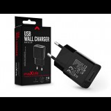 Maxlife USB hálózati töltő adapter - Maxlife MXTC-01 USB Wall Fast Charger - 5V/2,1A - fekete (TF-0011) - Töltők