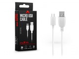 Maxlife USB - micro USB adat- és töltőkábel 3 m-es vezetékkel - Maxlife Micro USB Cable - 5V/2A - fehér