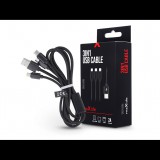 Maxlife USB töltő- és adatkábel 1 m-es vezetékkel - Maxlife 3in1 for            Lightning/microUSB/Type-C USB Cable - 5V/2A - fekete (TF-0153) - Adatkábel