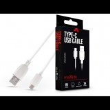 Maxlife USB Type-C adat és töltőkábel 1 m-es vezetékkel fehér (TF-0174)