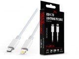 Maxlife USB Type-C - Lightning adat- és töltőkábel 2 m-es vezetékkel - Maxlife MXUC-05 USB-C to Lightning PD3.0 Cable - 20W - fehér