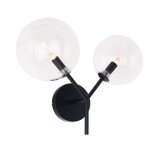 Maxlight LOLLIPOP fali lámpa, üveggömb burával, fekete, 2 db G9 foglalattal, 2x40W, MAXLIGHT-W0277